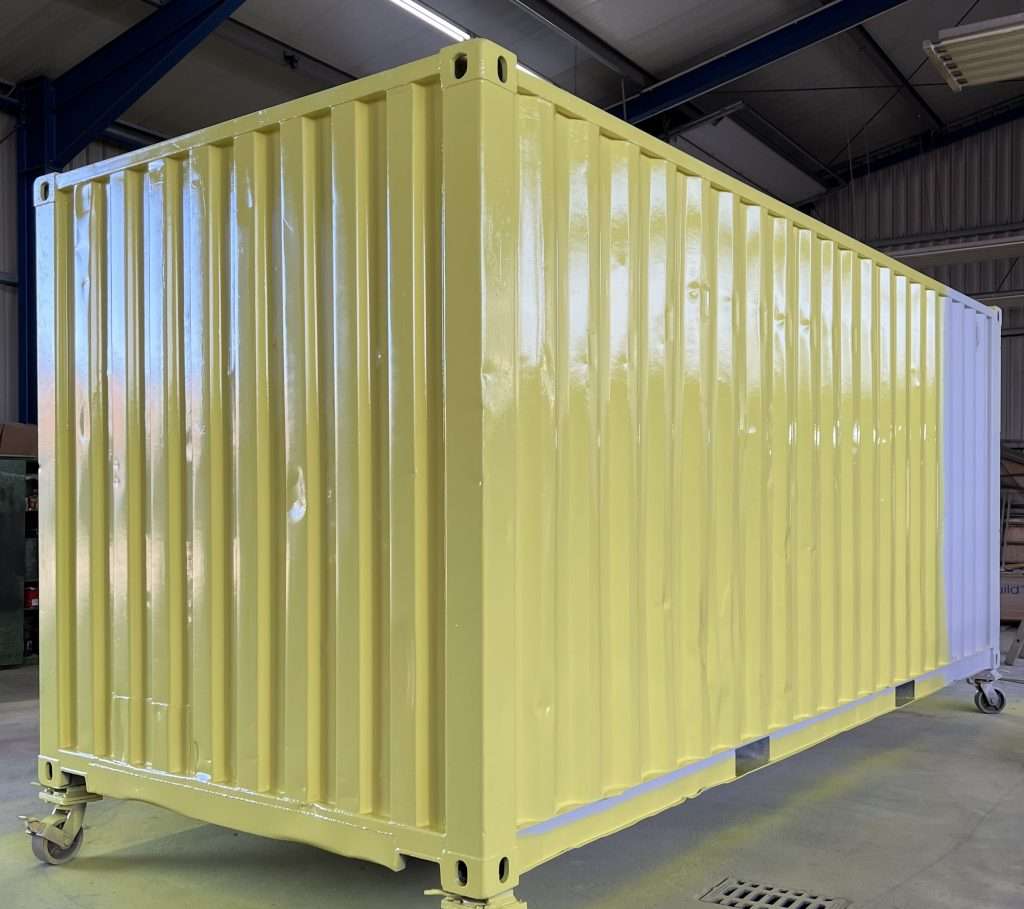 20ft Container with fresh yellow paint
