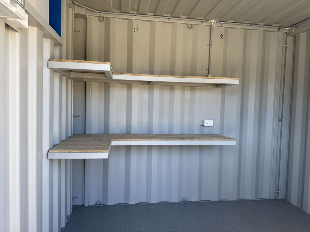 Container with Shelf